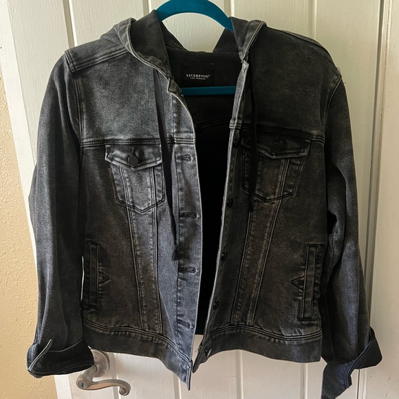 Liverpool Charcoal/black Denim Jacket - Picture 1 of 3